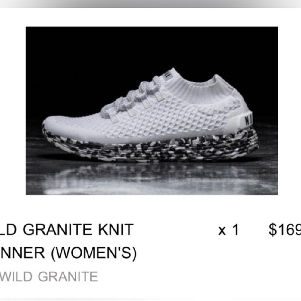 NOBULL Wild Granite Knit Runner - Women's White and Black